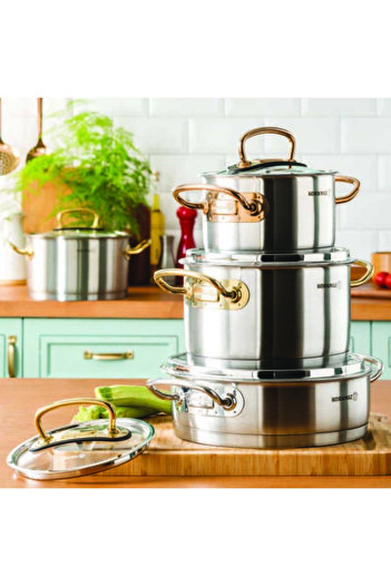 KORKMAZ A1148 Proline 8 - Gold Pot Set