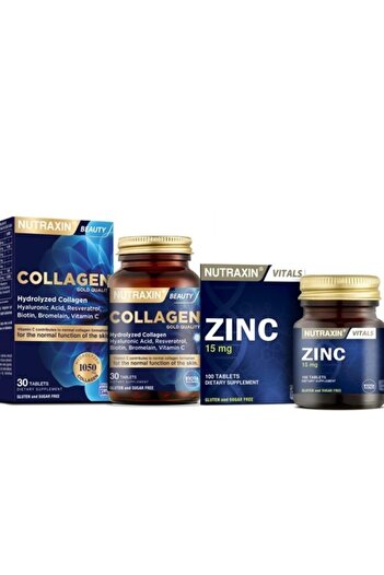 Nutraxin Zinc 15 Mg Collagen Containing 100 Tablets - Type 1 and Type 3