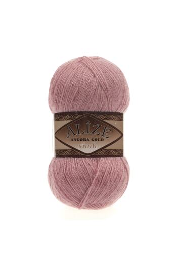 Alize Angora Gold Simli 144 Koyu Pudra El Örgü Ipi 100 Gr.