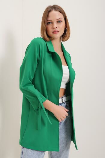 HAKKE Sleeve Eyelet Binding Jacket
