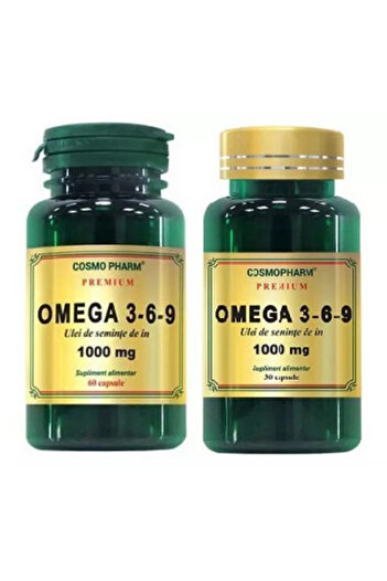 Cosmo Pharm Omega 3-6-9 Flaxseed Oil Package 60cps + 30cps