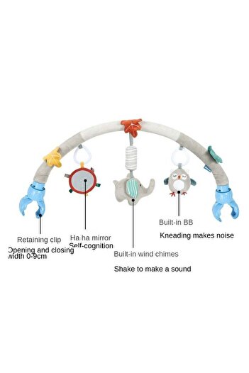 Generic Baby Stroller Arch Toy - Elephant (Adjustable, Fits Crib/Stroller/Car Seat)