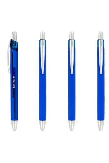 SHOPIENS Set de pixuri cu bilă Cello Butterflow, 0,8 mm, corp albastru, 4 piese