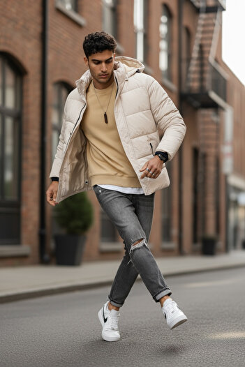 dehaine Men's winter fur jacket, 5157