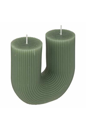 Other Demi 2 WICK CANDLE green U-SHAPED
