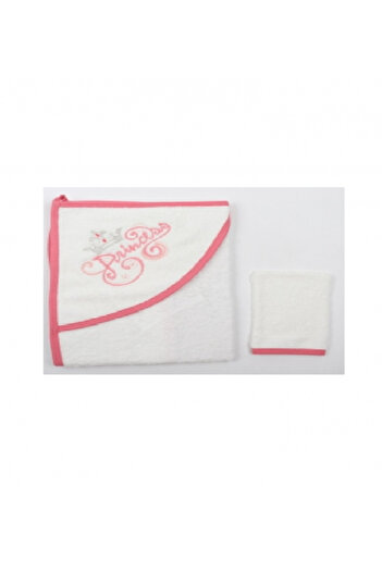 RAMEL Princess baby bath towel with glove for babies