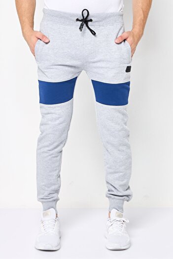 Cerruti 1881 Men Regular Fit Brand Logo Jogger Pants, Grey