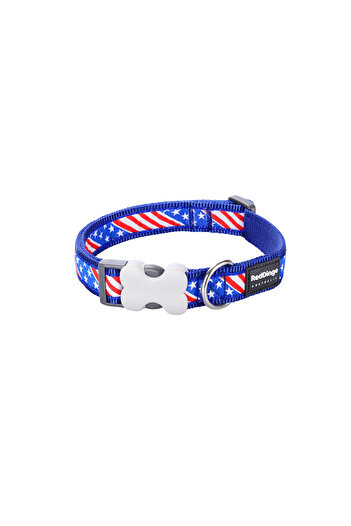 RedDingo Dog collar Red Dingo STYLE US FLAG 15 mm x 24-36 cm