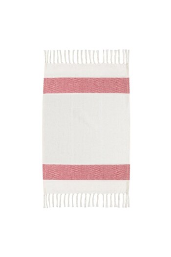 SHOPIENS Christmas Kitchen Towel, Ecru and Red, 60x40 cm, 97% Cotton