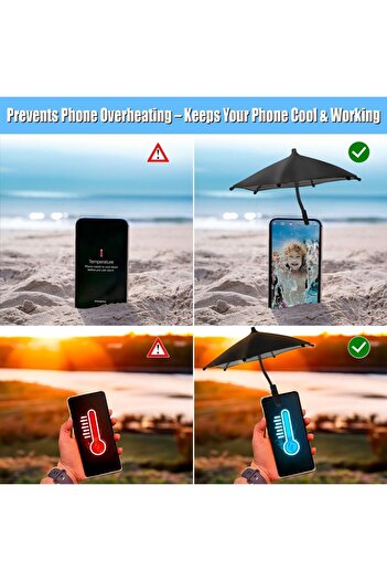 Generic CICI Anti-Glare Mobile Umbrella Clamp – Universal Smartphone Sunshade