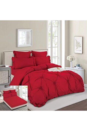 Pucioasa Finet bed linen with hearts 6 pieces Micah FL001