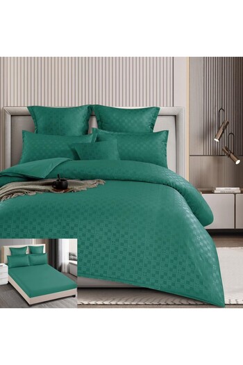 Pucioasa Finet checked bed linen 6 pieces Helguera FL013