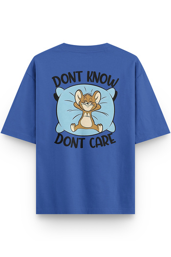 Overoz Μπλουζάκι Tom & Jerry Back με τύπωμα Semi oversized Sax Blue oversized Tshirt 1381