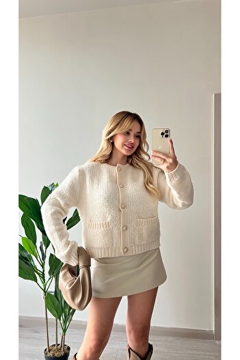ForOus Premium Buttoned Textured Cardigan