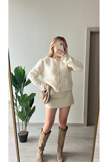 ForOus Premium Buttoned Textured Cardigan