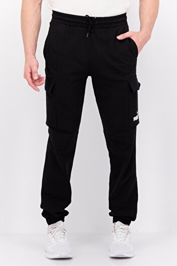 Puma Men Sportswear Fit Brand Logo Outdoor Cargo Pants, Black
