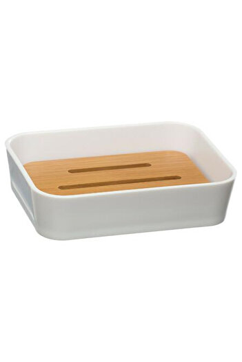 Other Natureo bathroom soap dish white PLASTIC and BAMBOO