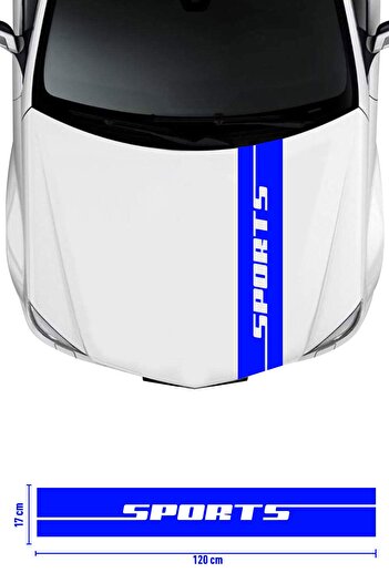 Dijitonline Autocolant pentru capotă cu dungi sport - Autocolant auto 120x17cm