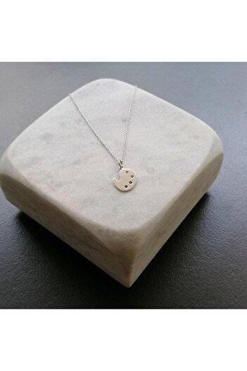 Nida Jewelry 925 Ayar Gümüş Minimal Palet Kolye