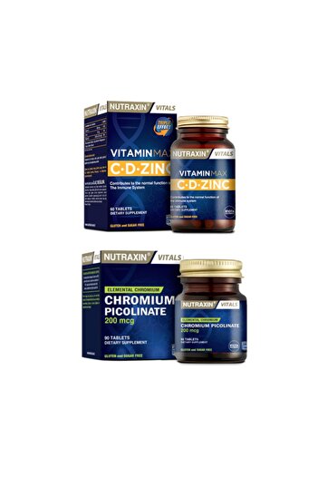 Nutraxin Vitamin Max + Food Supplement Containing Chrome Mineral - 60+90 Tablets