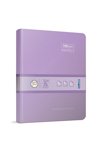 Gıpta The Book Pastel 20x28 120 coli 4 compartimente Copertă rigidă Caiet cartonat (3303) Pastel în carouri violet