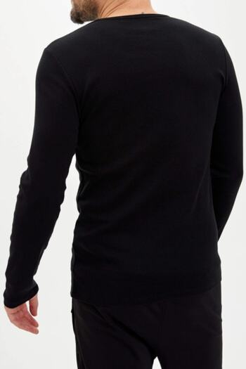 darkzone Black Long Sleeve Cotton Bodysuit