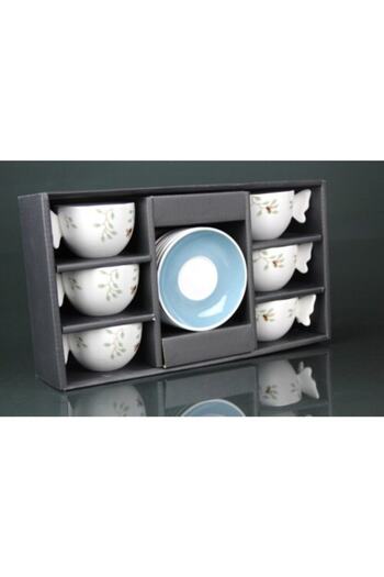 Limbo Home Porcelain Cup Set 6 Pieces Butterfly