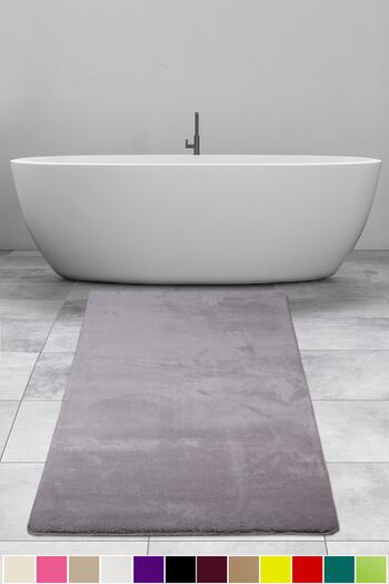 Bonny Home Elite Grey 80x150 cm βελούδινο χαλάκι μπάνιου Αντιολισθητική βάση Pufidik Χαλί μπάνιου μεγάλου μεγέθους