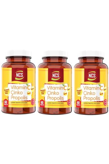 NCS Vitamin C Zinc Propolis 60 Tablets X 3 Pieces Vitamin D Quercetin Resveratrol