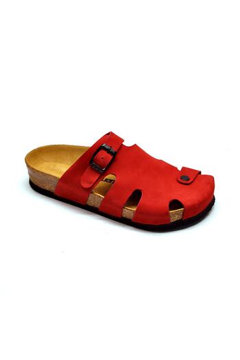 Bequemere Nix Cork Based Genuine Leather Closed Model Orthopedic Unisex Slippers