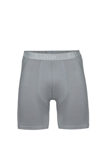 Şahin Men's Gray Long Modal Boxers