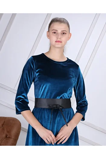 CİXAPLE Casual βελούδινο φόρεμα