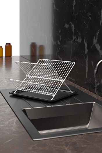 Teknotel Tek Katlı Tabaklık Bulaşıklık Beyaz Kb004