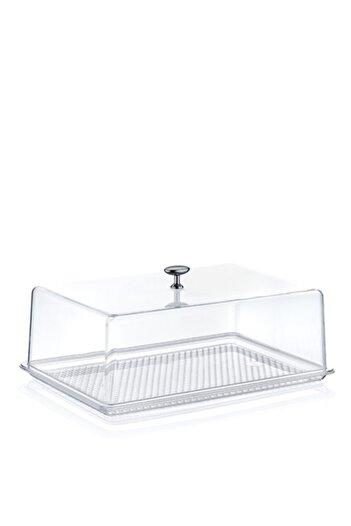 Bahat Acrylic Crystal Pastry Cake Dessert Serving Set Cake Dish Medium Size