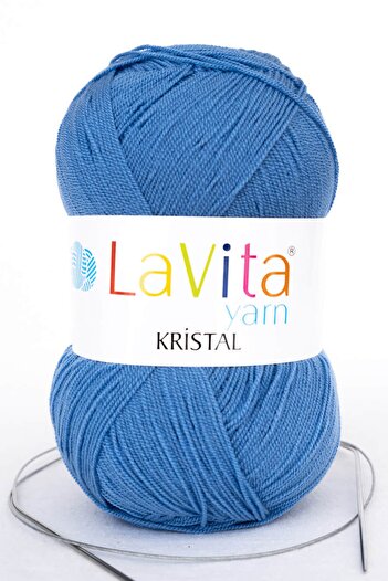 LaVita Yarn Κρυστάλλινη ίνα Amigurumi Πλεκτή στο χέρι Νήματα Τακά (5050-ΜΠΛΕ)