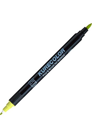 Zig Kurecolor Fine & Brush for MANGA Marker Drawing Pen 120 Barium Yellow