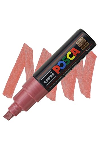 Uni Posca Marker Pc-8k 8.0mm Metallic Red