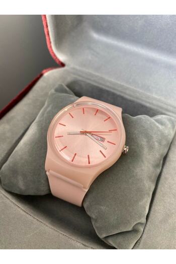 Ricardo Silicone Cord Calendar Unisex Wristwatch - Pink Bb0001