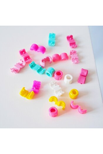 Planet Butik Aesthetic Colorful Hair Bead Bead Buckle Set
