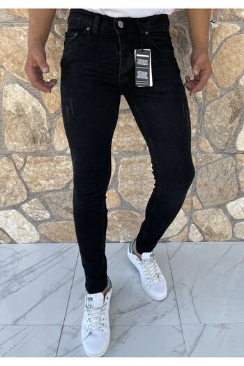 çerme Ανδρικό τζιν Skinny Fit Lycra Black Toe