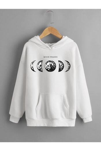 Relax family xf Φούτερ με στάμπα White Moon Oversize
