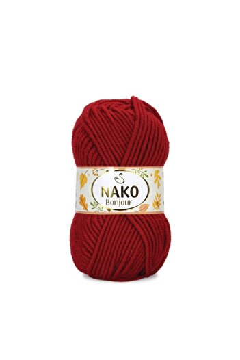 NAKO 5 Pieces Bonjour 1175 Red Hand Knitting Threads