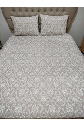 Süper's King Size Ranforce Woven Elastic Sheet Set Beige