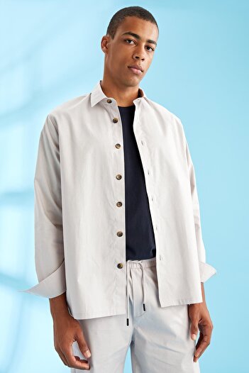 DeFacto Regular Fit Basic Long Sleeve Shirt