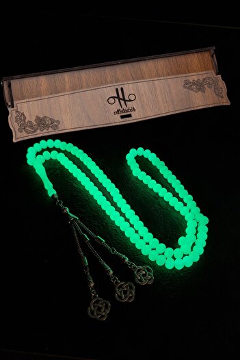 OTTOTESBİH Gift Prayer Beads, 99 Prayer Beads, Phosphorescent Prayer Beads, Cat's Eye Prayer Beads