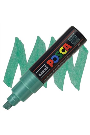 Uni Posca Marker Pc-8k 8.0mm Metallic Green