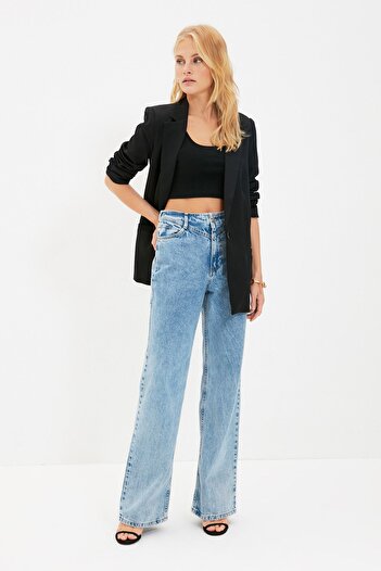 Trendyol Collection Black Regular Lining Detailed Woven Blazer Jacket TWOAW20CE0316