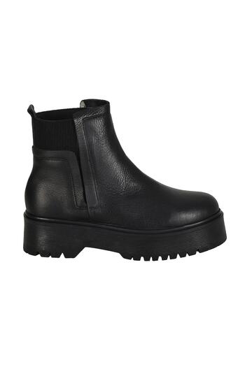 Moosefield Genuine Leather Black Women's Boots