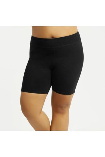 Yabgu Women's Plus Size Daily Sports Shorts and Tights Black