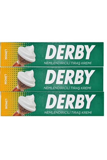 Derby Nemlendiricili Lemon Tıraş Kremi Limon 100 Gr X 3 Adet